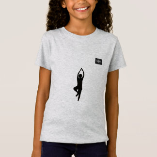 T-Shirt Silhouette de Pose de Yoga Minimaliste