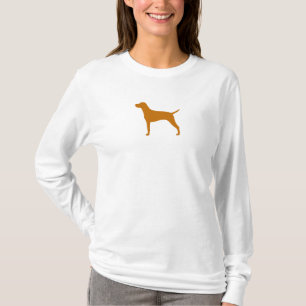 T-shirt Silhouette de race de chien de Vizsla de Hongrois