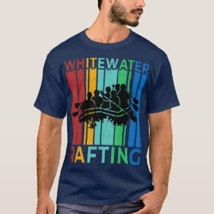 T-shirt Silhouette de Rafting Vintage Rétro