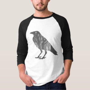 T-shirt Silhouette de Raven de forêt
