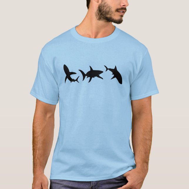 T-shirt Silhouette de requin (Devant)