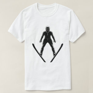 T-shirt Silhouette de sauteur à ski