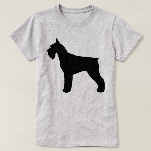 T-shirt Silhouette de Schnauzer géant (Design devant)
