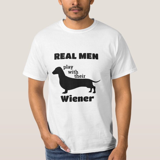 T-shirt Silhouette de teckel drôle  (Devant)