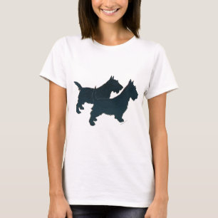 T-shirt Silhouette de Terrier Écossais