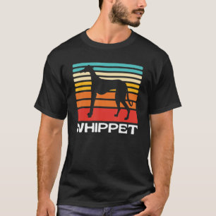 T-shirt Silhouette de Whippet' Vintage Rétro Chien Cool Wh