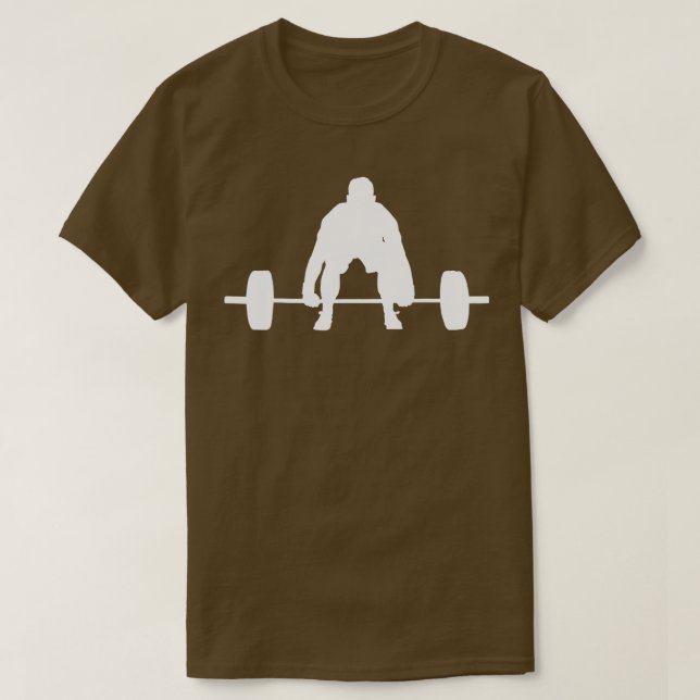 T-shirt Silhouette Deadlifter Deadlifter Gym Fitness Weig (Design devant)