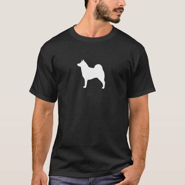 T-shirt Silhouette d'Elkhound de Norvégien (Devant)