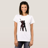 T-shirt Silhouette des danseurs de Salsa (Devant entier)