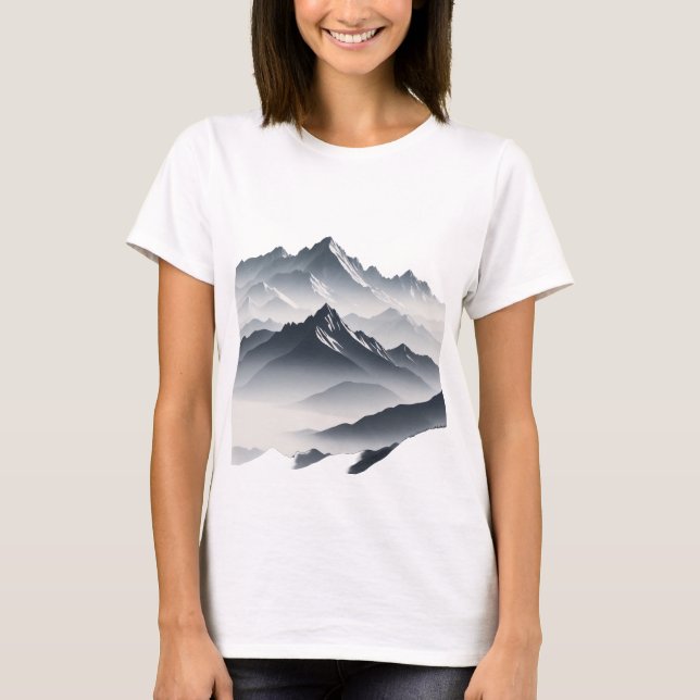 T-shirt silhouette des sommets (Devant)