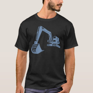 T-shirt Silhouette d'excavateur, conception précise pour l