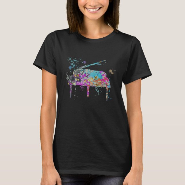 T-shirt Silhouette d'instrument de piano Pianos 1 (Devant)