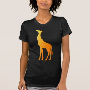 T-shirt Silhouette d'or de girafe