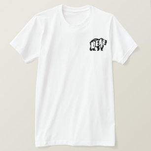 T-shirt Silhouette d'ours Papa.Noir