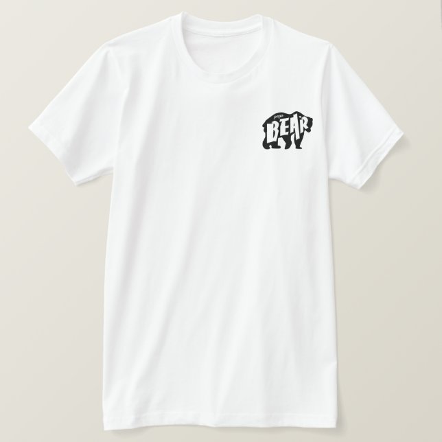 T-shirt Silhouette d'ours Papa.Noir (Design devant)