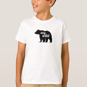 T-shirt Silhouette d'ours sauvage