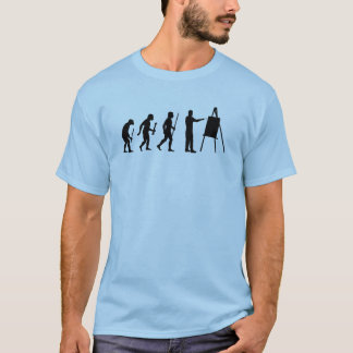 T-shirt Silhouette drôle d'évolution de peinture