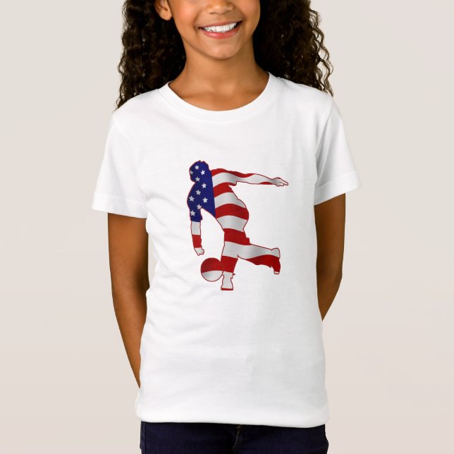 T-Shirt Silhouette du bol à bannière étoilée (Devant)
