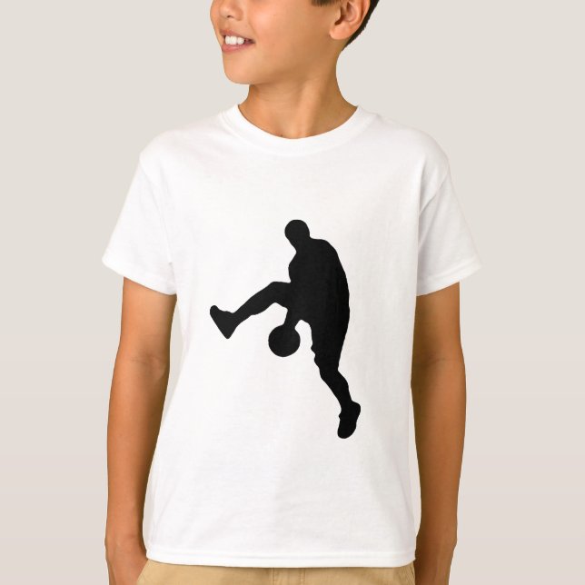 T-shirt Silhouette du joueur de basket (Devant)