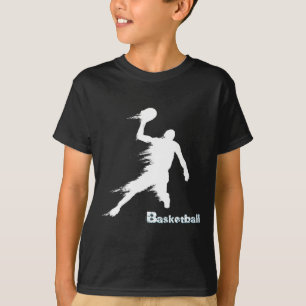 T-shirt Silhouette Du Joueur De Basket En Mouvement 2
