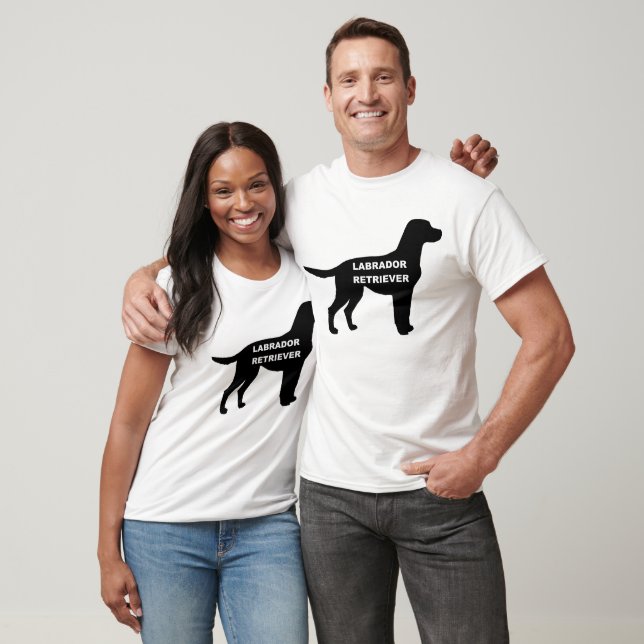 T-shirt silhouette du nom du labrador (Unisexe)