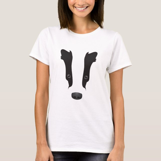 T-shirt Silhouette du visage du Badger (Devant)