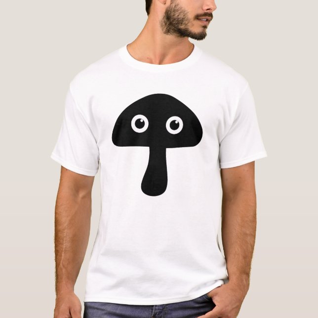 T-shirt Silhouette du visage du champignon (Devant)