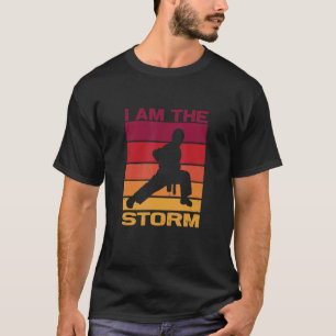 T-shirt Silhouette D'Un Combat De Karate Contact