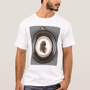 T-shirt Silhouette d'une dame, peinte sur le verre convexe