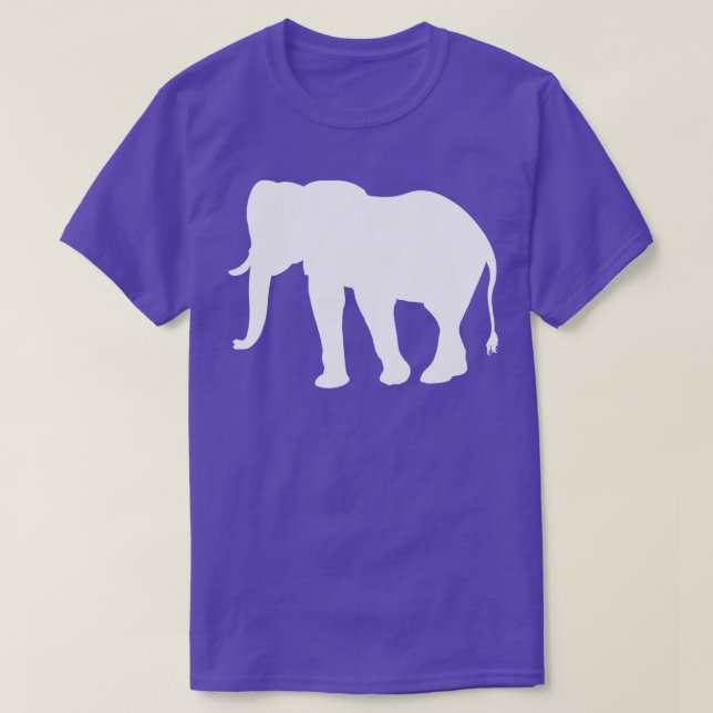 T-shirt Silhouette Eléphant Blanc Zoologiste Monde Eléphan (Design devant)