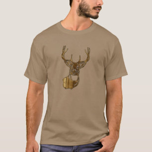 T-shirt Silhouette en bois - Queue blanche Buck Deer