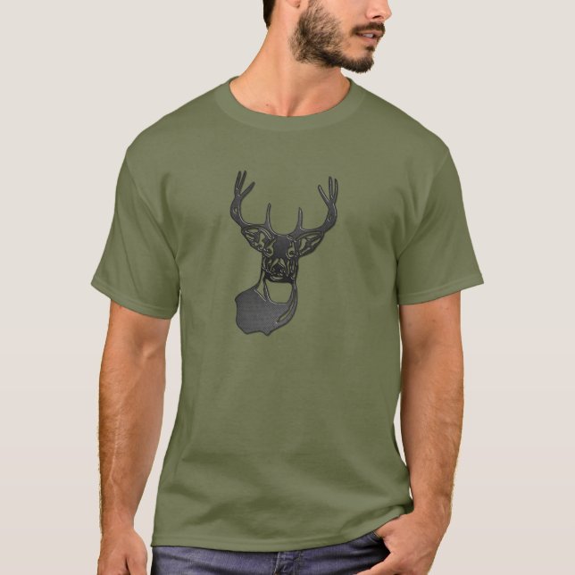 T-shirt Silhouette en métal - Queue blanche Cerf (Devant)