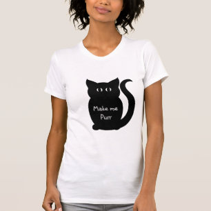 T-shirt Silhouette Flirty de chat noir
