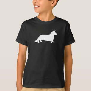 T-shirt Silhouette fraîche de race de chien de corgi de