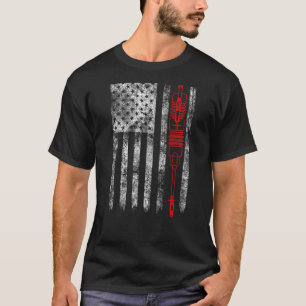 T-shirt Silhouette Fuse Cuvée Drapeau Américain