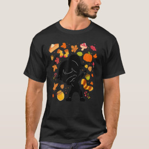 T-shirt Silhouette Girl automne Citrouille d'érable automn