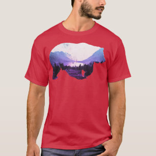 T-shirt Silhouette Glacier de l'ours brun US Parc national