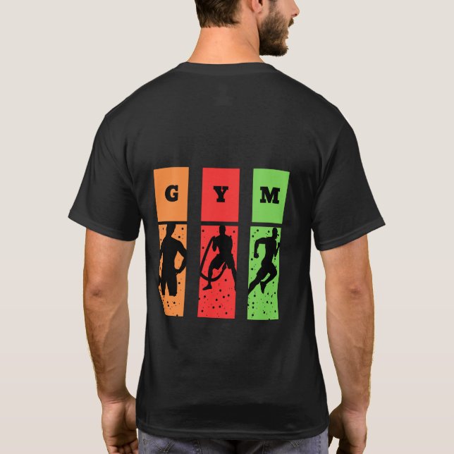 T-Shirt silhouette GYM audacieux. (Dos)