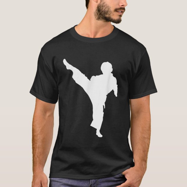 T-shirt Silhouette Karate Fighter Shotokan Martial Arts Ta (Devant)