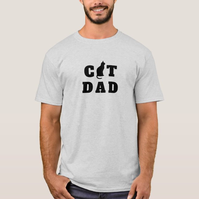 T-shirt Silhouette mignonne de papa chat (Devant)