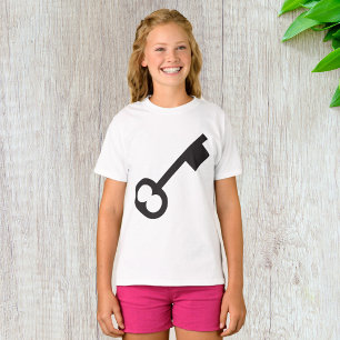 T-shirt Silhouette minimaliste à clé Vintage