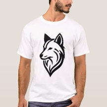 Silhouette minimaliste face Wolf