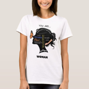 T-shirt Silhouette minimaliste femme noire et blanche