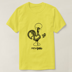 T-shirt Silhouette Moderne Du Coq Portugais