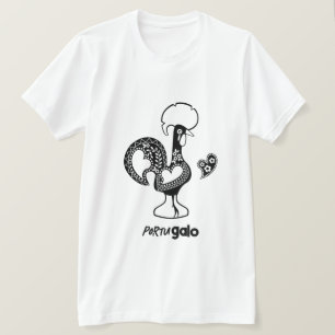 T-shirt Silhouette Moderne Du Coq Portugais