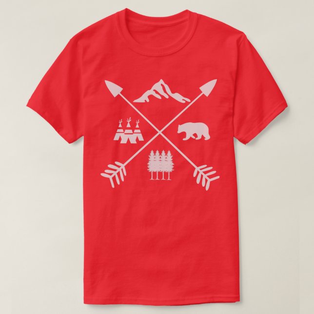 T-shirt silhouette nature simple conception de la nature a (Design devant)