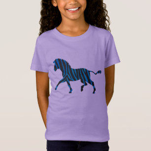 T-Shirt Silhouette noir et bleu Zebra