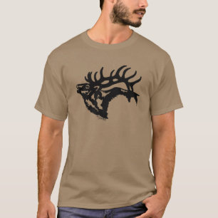 T-shirt Silhouette noire de l'Elbe taureau