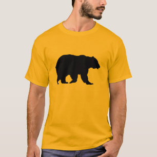 T-shirt Silhouette noire de l'ours grizzli