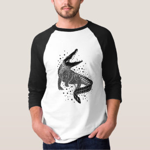 T-shirt Silhouette noire d'un crocodile